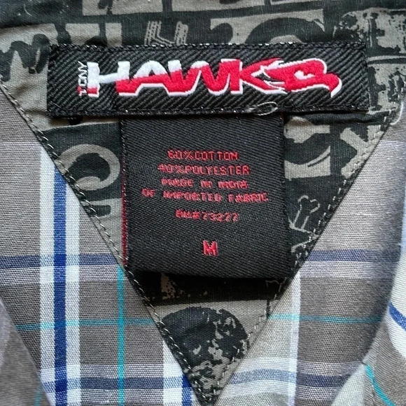 🔥4/$20 Tony  Hawk Plaid Short Sleeve Button Down - Picture 6 of 10
